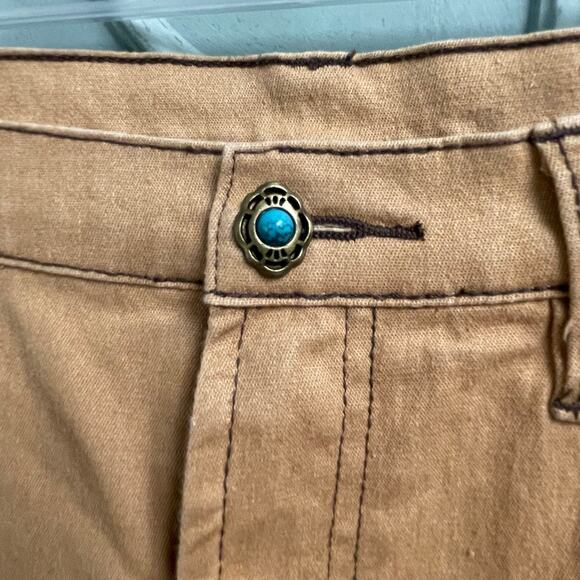 Diane Gilman DG2 Western Style Stretch Jeans Pants Studded Turquoise Cowgirl - Picture 3 of 7